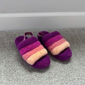 UGG Fluff Yeah Colorful Slides Size 6